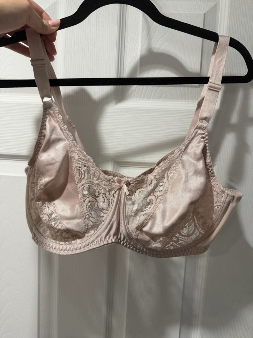 Vintage Lace Underwire Bra - Nude Pink